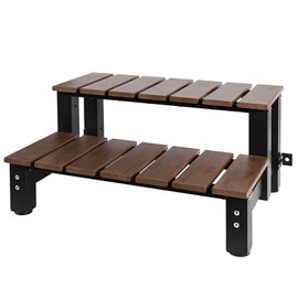 BAOJIAFU Hot tub Steps 550 LBS Load Capacity Hot Tub Stairs Two Steps RV Steps RV Stairs Swimming Pool Ladder Above Ground Stairs Pool Steps Outdoor Spa Bathtub Step Ladder