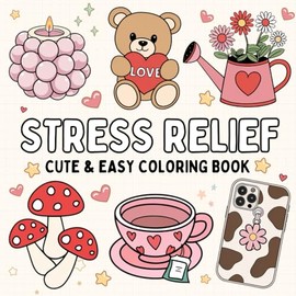 Stress Relief: A Soothing Collection of Cute and Cozy Drawings Designed to Melt Your Stress Away