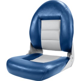Tempress Navistyle High Back Folding Boat Seat (Blue/Gray)