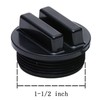 Black 1-1/2" Threaded Pool Filter Drain Plug Cap Winterizing Plug