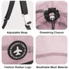 MIFENDUCT Portable Mesh Shower Caddy with Adjustable Strap (Pink)