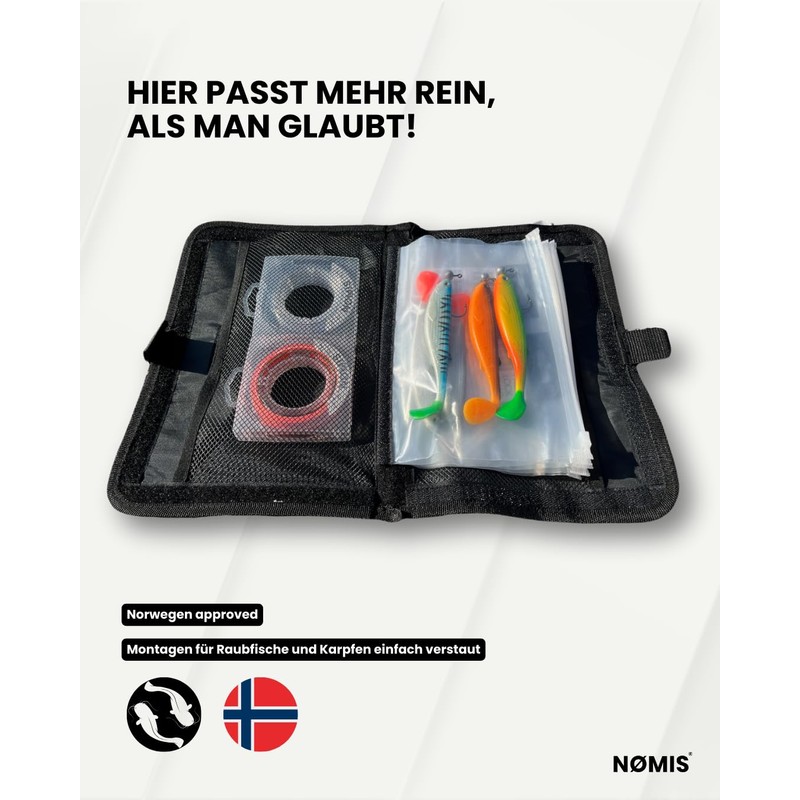 NØMIS Fishing Bags Parent, black, Document bag