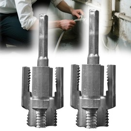 Pipe Threading Tool for Inner & Outer Threads, 2-in-1 Pipe Threader Cutter - Fits PPR PVC Plastic MPP Pipes - Leak-Proof Professional Plumbing Tool for Home Repair & Industrial Use (1/2"+3/4" Set)