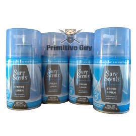 Sure Scents 4pk Sure Scents Fresh Linen Mist Automatic Air Freshener Refill - 4.5oz - Fresh Linen