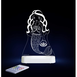 Aloka SleepyLights, Nightlight, Remote Control Included, Mermaid
