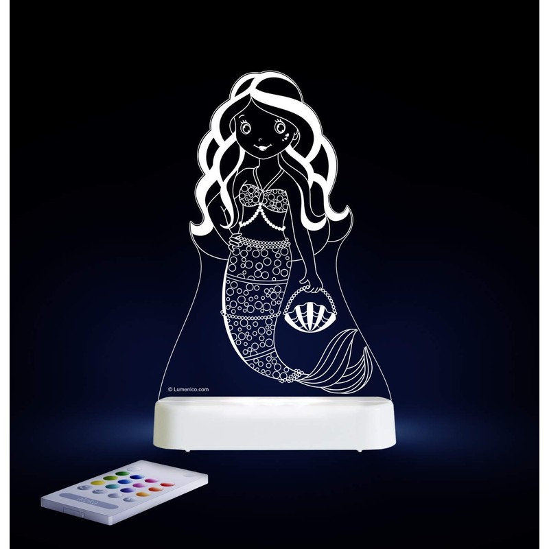 Aloka SleepyLights, Nightlight, Remote Control Included, Mermaid