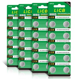 LiCB 40 Pack LR1130 AG10 Batteries 1.5V Alkaline Button Cell Battery