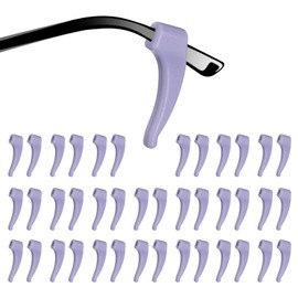 HARFINGTON 20 Pairs Anti-Slip Glasses Ear Grip Silicone Elastic Ear Hook Eyewear Retainer Eyeglass Temple Tips Sleeve Retainer for Eyewear Glasses Sunglasses Sports Eyeglasses, Purple