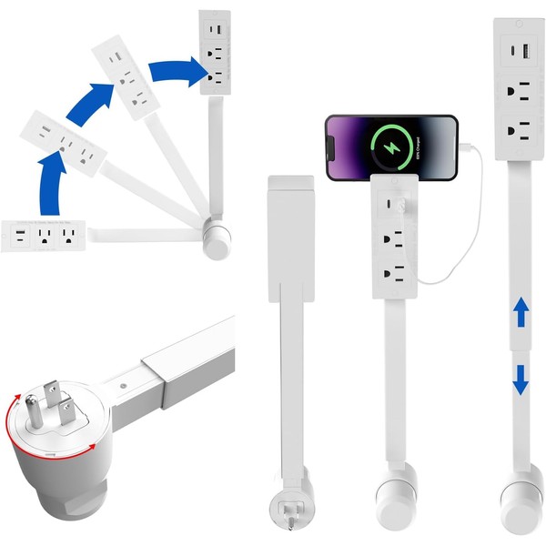 Generic Electrical Outlet Extender Features USB-A, USB-C, and 2 AC