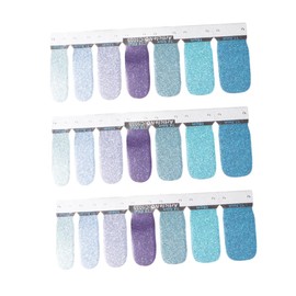 LALAFINA Unique Nail Art Sticker Set Glitter Nail Decals Fashionable DIY Manicure for Women 3 Sheets