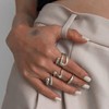Chunky Gold Stackable Rings for Women Thick Adjustable Band Rings