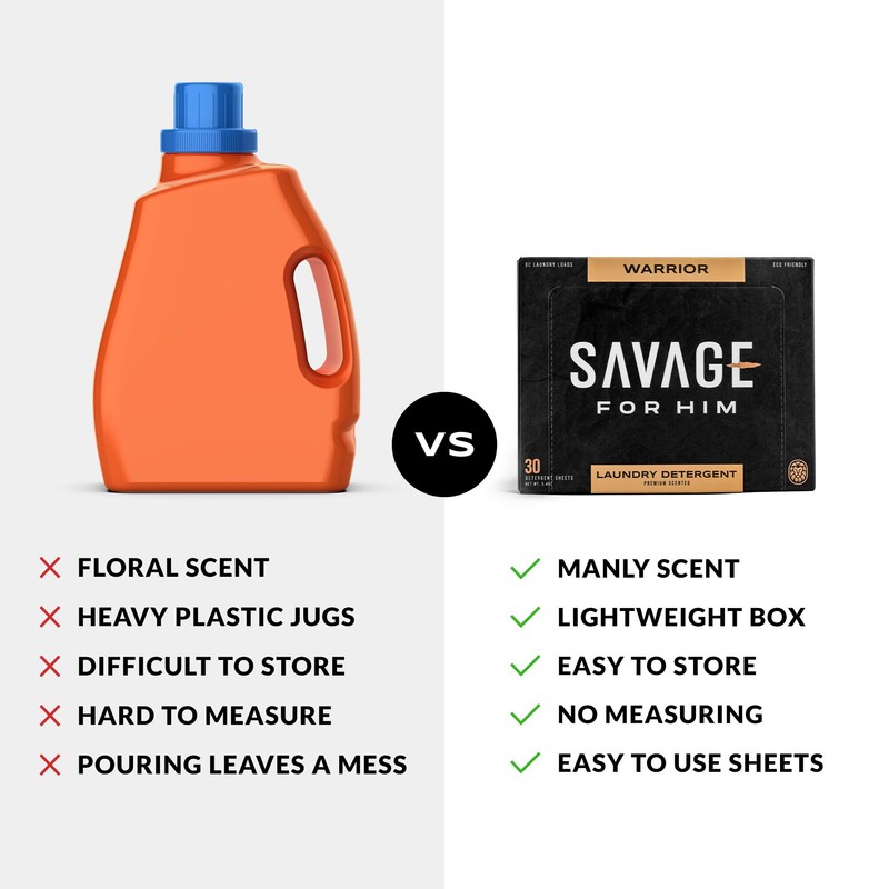 Savage for Him - Premium Scented Laundry Sheets - Warrior