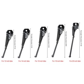 Topcabin bicycle stand, children's bike, single sided stand, bicycle stand for children's bike, 12, 14, 16, 18, 20-inch bicycles, accessories, bike stand., black