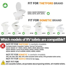 Terapaton RV Bidet Toilet Seat Attachment, RV Bidet for Camper Toilet with Dual Nozzles, Self/Rear/Front Cleaning, Non-Electric, Adjustable Water Pressure, Fresh Water RV Bidet Sprayer