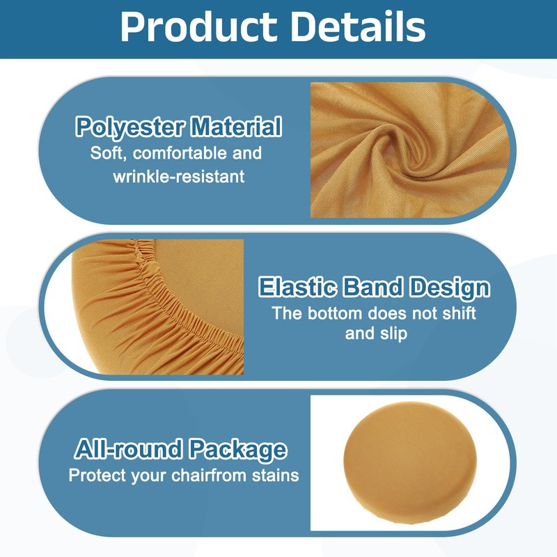 sourcing map 2 Pack Stool Covers Round, 11-15 Inch Bar