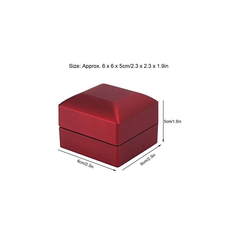 Caja de anillo, caja de anillo de bodas de terciopelo