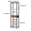 IBUYKE Wine Rack Freestanding Floor, Bar Cabinet for Liquor and