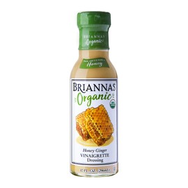 BRIANNAS - Organic Honey Ginger Vinaigrette Dressing - Certified Kosher & Organic Salad Dressing made with Premium Ingredients - 10 oz. Bottle