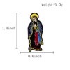 Ficsowy Enamel Pins Virgin Mary Lapel Pins for Badge Jacket