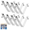 8 Pcs Stainless Steel V Clips for Pool Brush, Push