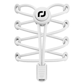 RJ-Sport Elastic Quick Release Shoelaces, Fast Lacing System for Unique Comfort and Strong Hold, white, 120