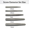 5 Pieces Bolt Extractor Set, Straight Slotted Screw Extractor Set,