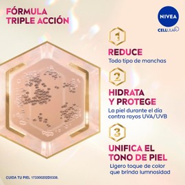 NIVEA Cellular LUMINOUS630 Anti-manchas Fluido Facial Aclarador de Piel FPS20 (40 ml) con un toque de color, Enriquecido Con Ácido Hialurónico y Vitamina E para una Piel Luminosa sin manchas