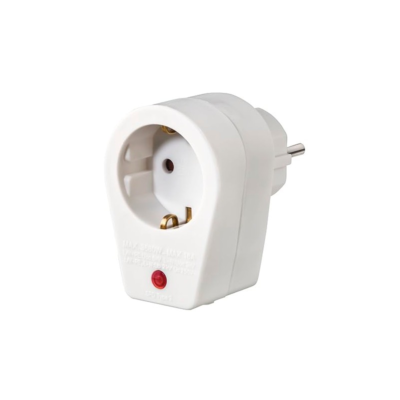 Hama Socket adapter, surge protection (earthing contact plug, increased touch