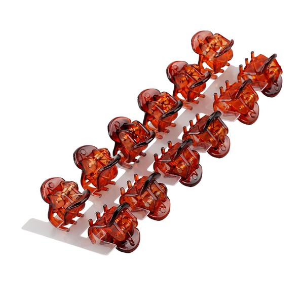 Bojueshaw 12pcs Mini Hair Claw Clips,Barrette Clamp,Small Non-Slip Hair Clamps