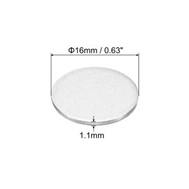 PATIKIL Disco de Acero de 16 mm 50 Piezas de Etiquetas Redondas en Blanco para Estampar Disco Redondo de Metal para Grabado Magnético Manualidades de Joyería 0.63 Pulgadas