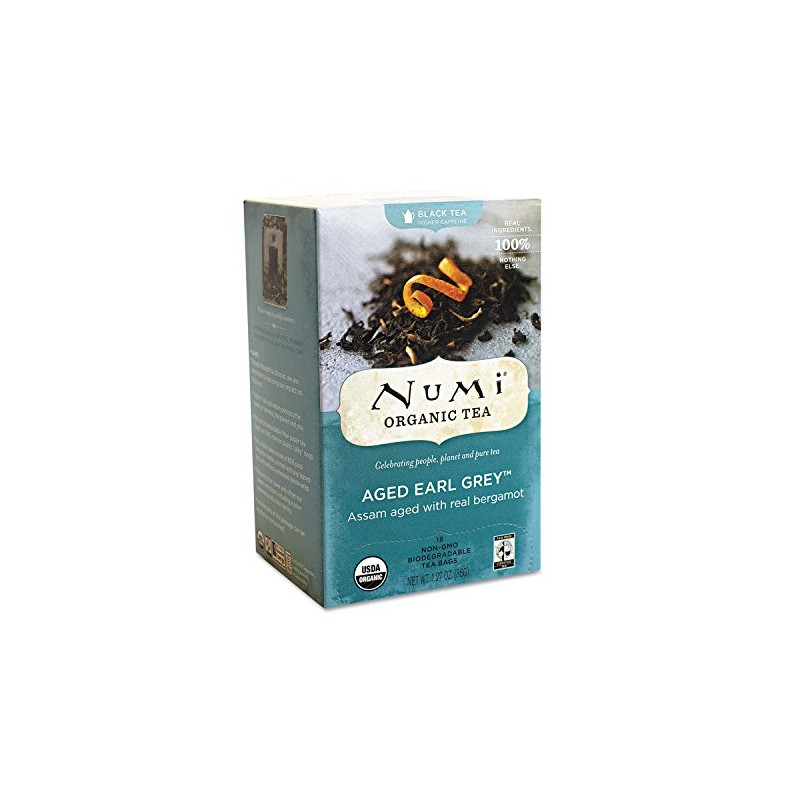 Numi Organic Tea Aged Earl Grey Black Tea, 18 ct