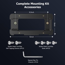 Podestaa Rear License Plate Bracket Holder for 2005-2023 Land Rover LR4 LR3 LR2, 2010-2023 Range Rover Evoque Velar Discovery Series License Plate Bumper Car Tag Frame Mounting Kit