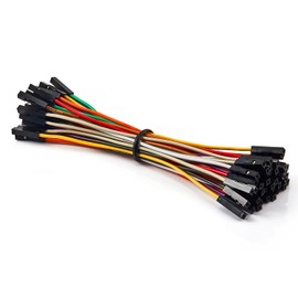 Chanzon 40pcs 10cm Female to Female Header Jumper Wire Dupont Cable Line Connector 40 pin Solderless Multicolored for Arduino Raspberry pi Electronic Breadboard Protoboard PCB Board