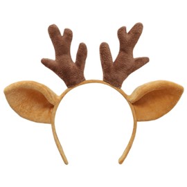 [Formemory] Reindeer Headband Christmas Hair Hoop Headband Cosplay Costumes Deer Antler Kids Hair Ornaments Adult Costume Accessory Hair Ornaments for Children Baby Adult Animal Ears Photo Tools