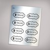 Avery Recycle and Trash Stickers, Metallic Recycle and Trash Signs