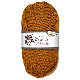 Frida's #Erste Wool 100 g Anti-Pilling (74 - Ochre) Lint-Free Knitting & Crochet Wool