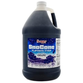 Snappy Grape Sno Cone Syrup, 1 Gallon (128 ounces) Size, Ready to Use For Snow Cone Machines, Flavored Syrup for Shaved Ice, 14 Snow Cone Flavor Options