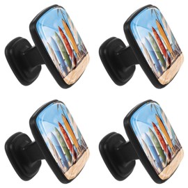 FVQL Pack of 4 Cabinet Hardware Knobs with Screws, Drawer Pulls Dresser Handles, Beach Surfboard