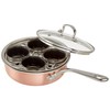4 Cup Stainless Steel Tri-Ply Professional Egg Poacher W/Nonstick Egg