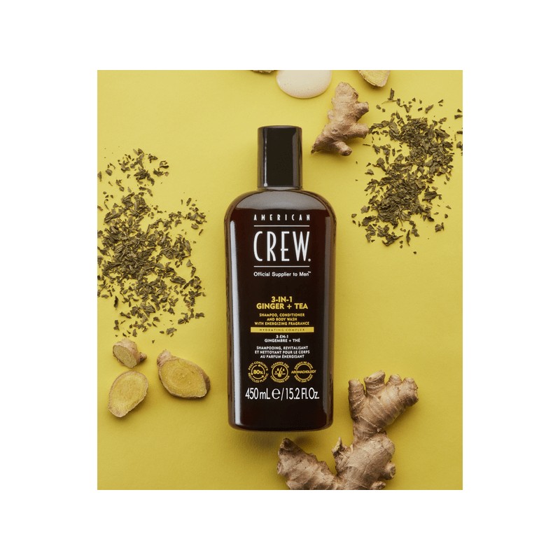 American Crew 3-In-1 Energizing Ginger + Tea 450ml