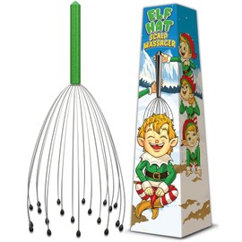 Pelto Scalp Massager in Christmas Gift Box - Mens Stocking Stuffers for Adults 2024. Secret Santa White Elephant Gift Ideas. Elf Hat Theme 20 Prong Head Scratcher Women Teens Him Her Girls Boy
