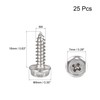 sourcing map Phillips Hex Washer Self Tapping Screws, M4 x