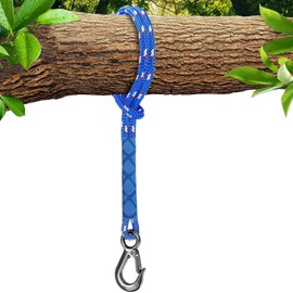 Hengrongshen Swing Attachment Rope, 150 cm Hammock Attachment Hanging Rope Hanging Chair Beam Attachment with Carabiner for Outdoor Tree Swing Playground, 2500 lbs, 10 mm Diameter, Blue