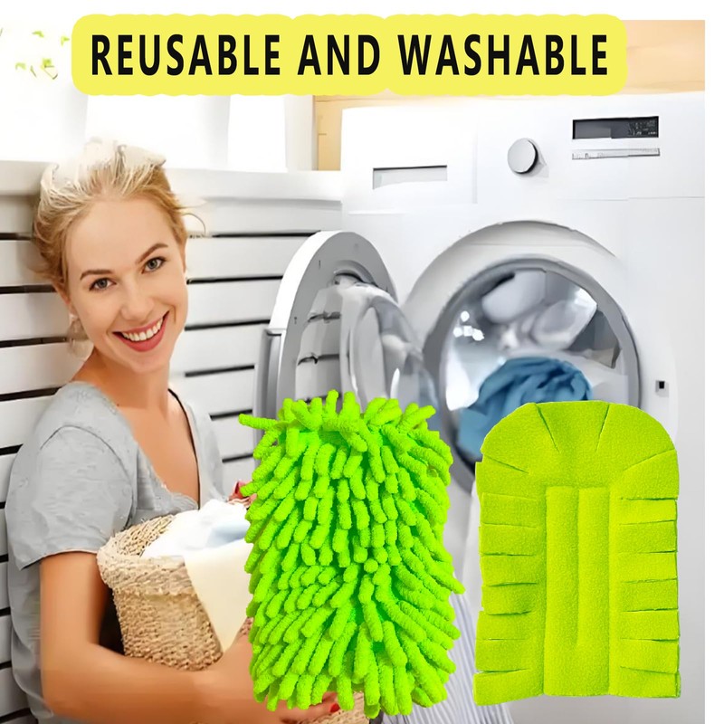 4Pack Reusable Duster Compatible with Swiffer (Handle is Not Included)