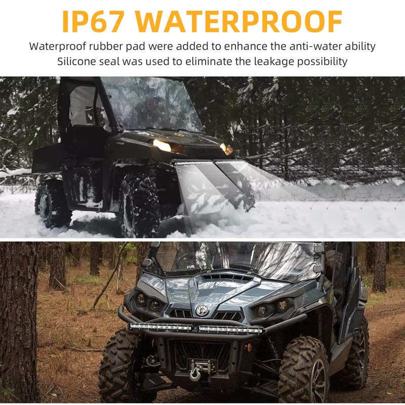 Zmoon 12 Inch LED Light Bar, 144W Spot Flood Combo