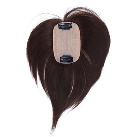 HIYE Bangs, Partial Wig, Female Whorl, Medical Use, Human Hair, Summer, Mother's Day Part, Wig Hair Piece, Full Hand Planted Monoskin, Hair Removal, Gray Hair, Thin Hair, Top Cover (Bangs Maroon