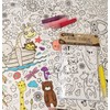 JEKA Paper Tablecloth for Colouring, Zoo Design, Paintable Table Cloth
