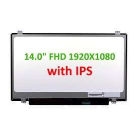 FULLCOM New LCD Replacement Screen 14.0 Inch B140HAN02.0 FHD 1920x1080 (with Brackets) IPS Glossy 30 Pin for Laptop/Display/Screen/LCD Application
