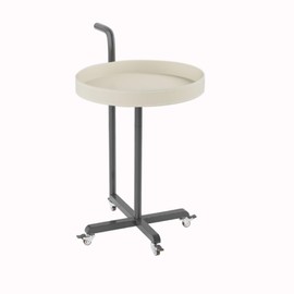 Lasminninlook Rolling Utility Cart with Novelty Design, Mobile Saddle Leather Trolley, Organizer Trolley with Lockable Wheels, Multifunctional Serving Cart for Living Room (White)