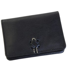 LIME L8204 Business Card Holder, Genuine Leather, Women's, Men's, Card Case, Business Goods, Made in Japan, Natural, Black